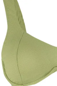 Trendyol Khaki Underwire Inverted V Underwire textúrovaný top bikín