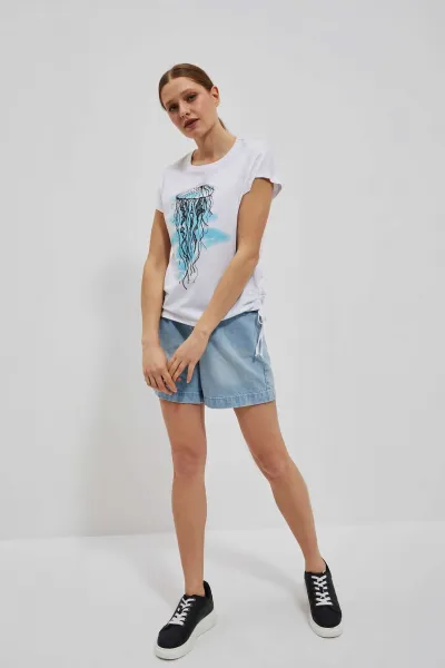 Marisse Women's T-Shirt L-Ts-4094 White