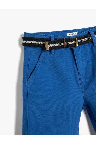 Koton Chino šortky s detailom vrecka a opaskom Bavlna Bavlna