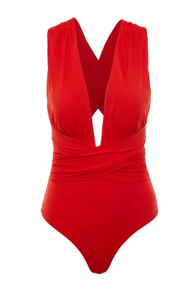 Dámske plavky Trendyol V-neck