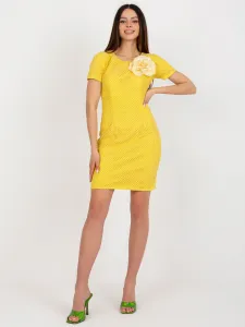Dress-LK-SK-506335.21-dark yellow