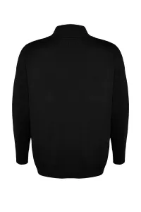 Trendyol Curve čierny predný detailný pletený sveter
