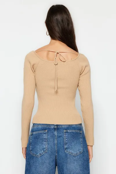Trendyol Nork Sweetheart golier detailný pletený sveter
