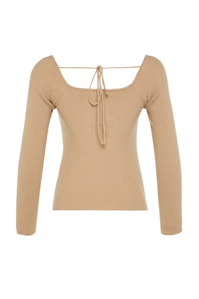 Trendyol Nork Sweetheart golier detailný pletený sveter