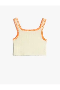 Koton Háčkovaný Crop Top bez Rukávov s U-Výstrihom