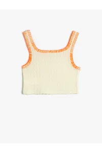 Koton Háčkovaný Crop Top bez Rukávov s U-Výstrihom