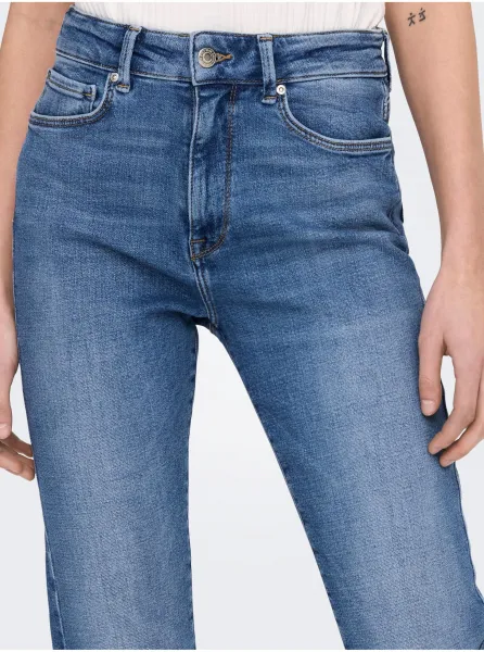 Modré dámske straight fit džínsy ONLY Emily
