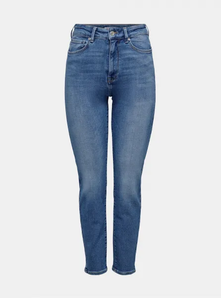 Modré dámske straight fit džínsy ONLY Emily