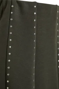 Trendyol Khaki Stone Doplnok Mini Skater/Pletená Sukňa Bez Pásu