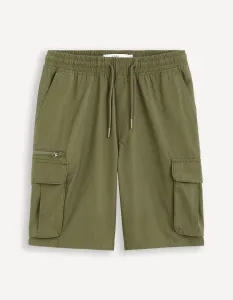 Kaki pánske kraťasy Celio Fostopbm