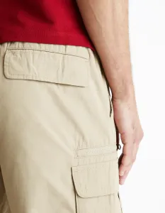 Béžové pánske kraťasy Celio Fostopbm