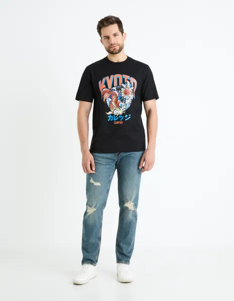 Modré pánske slim fit džínsy Celio Fostroy