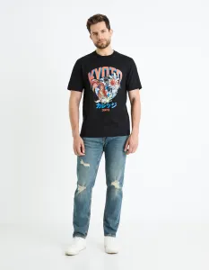 Modré pánske slim fit džínsy Celio Fostroy