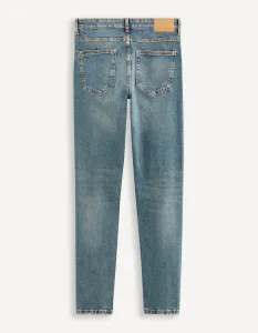Modré pánske slim fit džínsy Celio Fostroy