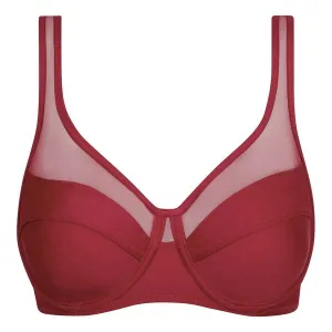 DIM GENEROUS CLASSIC BRA - Dámska podprsenka s kosticami - tmavo červená