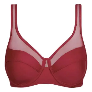DIM GENEROUS CLASSIC BRA - Dámska podprsenka s kosticami - tmavo červená