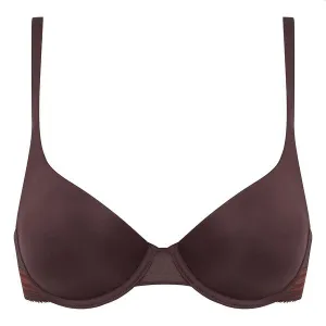 DIM INVISIFREE PADDED BRA - Dámska hladká vystužená podprsenka - hnedá