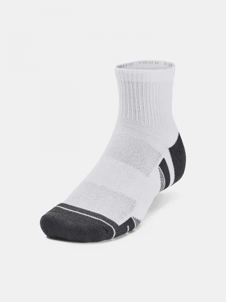 Sada troch párov unisex ponožiek v bielej farbe Under Armour UA Performance Tech 3pk Qtr