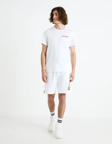 CELIO LDOFORTSH1 Pánske letné bermudy, biela, veľkosť