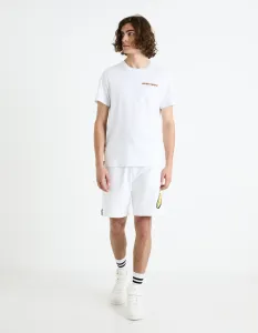 CELIO LDOFORTSH1 Pánske letné bermudy, biela, veľkosť