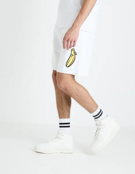 CELIO LDOFORTSH1 Pánske letné bermudy, biela, veľkosť