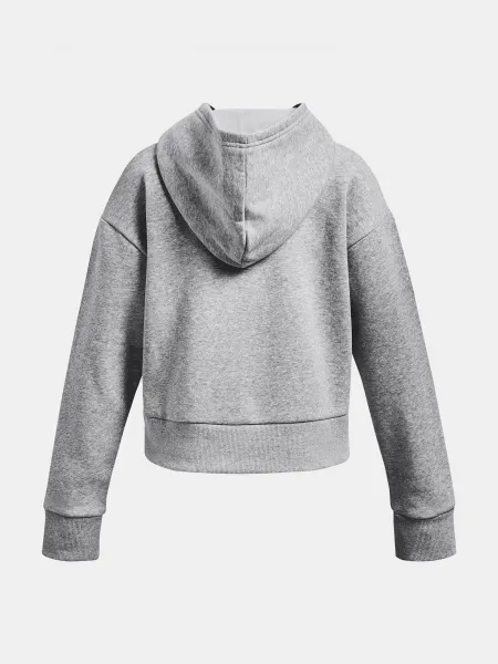 Svetlosivá mikina Under Armour UA Rival Fleece Crop Hoodie