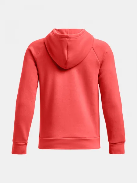 Červená detská mikina s kapucňou Under Armour UA Rival Fleece BL Hoodie