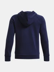 Tmavomodrá chlapčenská mikina s kapucňou Under Armour UA Rival Fleece Hoodie