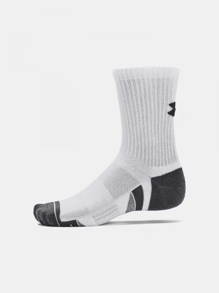 Súprava troch párov športových ponožiek v bielej farbe Under Armour Performance