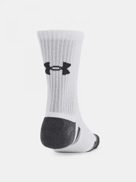 Súprava troch párov športových ponožiek v bielej farbe Under Armour Performance