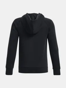 Čierna chlapčenská mikina Under Armour UA Rival Fleece FZ Hoodie