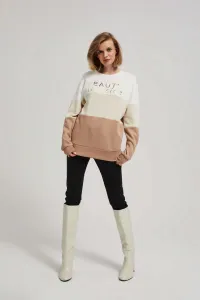 Marisse Dark Beige Printed Sweatshirt
