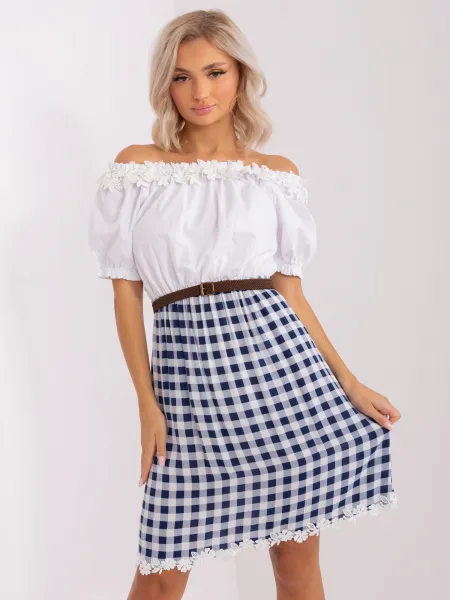 Dress-LK-SK-506358.21P-white-navy blue