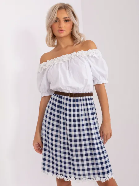 Dress-LK-SK-506358.21P-white-navy blue