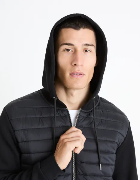 Čierna pánska prešívaná bunda Celio Fequilted