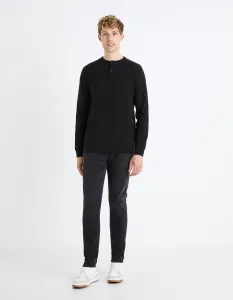 Čierny pánsky basic sveter Celio Fepax