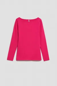 Marisse Fitted Long-Sleeved Fuchsia Blouse