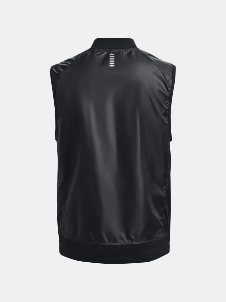 Čierna pánska prešívaná športová vesta Under Armour Run