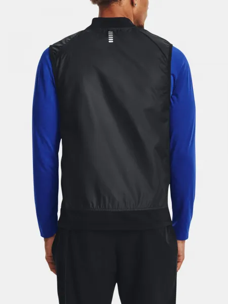Čierna pánska prešívaná športová vesta Under Armour Run