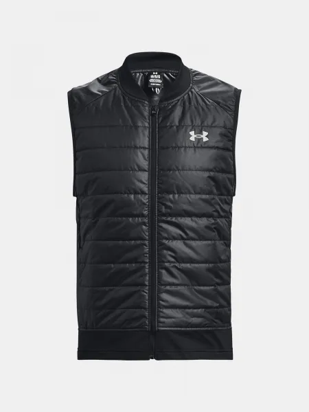 Čierna pánska prešívaná športová vesta Under Armour Run