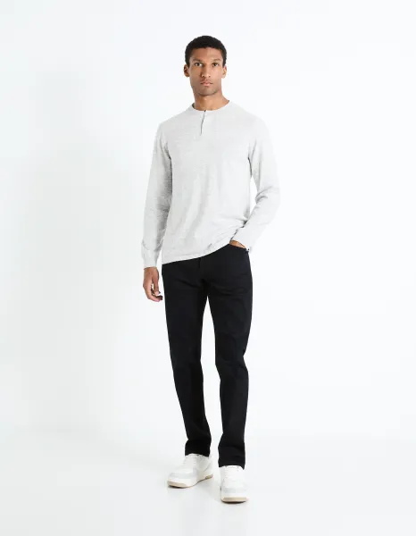 Čierne pánske straight fit džínsy Celio Fobody15