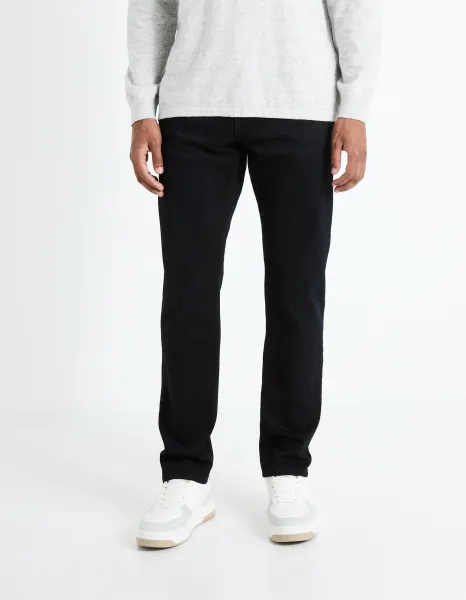 Čierne pánske straight fit džínsy Celio Fobody15