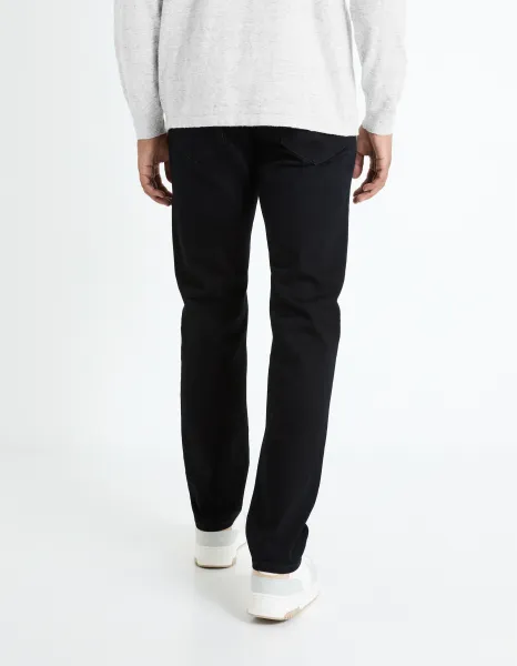 Čierne pánske straight fit džínsy Celio Fobody15