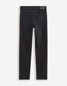 Čierne pánske straight fit džínsy Celio Fobody15