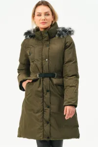 Z6774 DEWBERRY WOMEN'S COAT-KHAKI