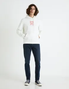 CELIO FEJABOWL Pánska mikina, biela, veľkosť