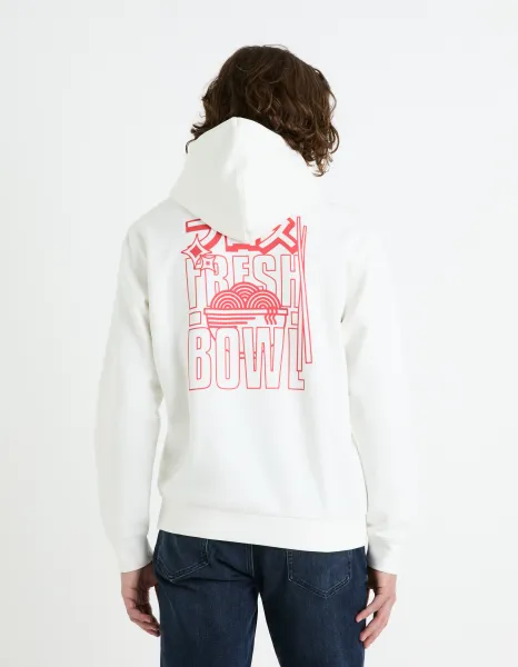 CELIO FEJABOWL Pánska mikina, biela, veľkosť