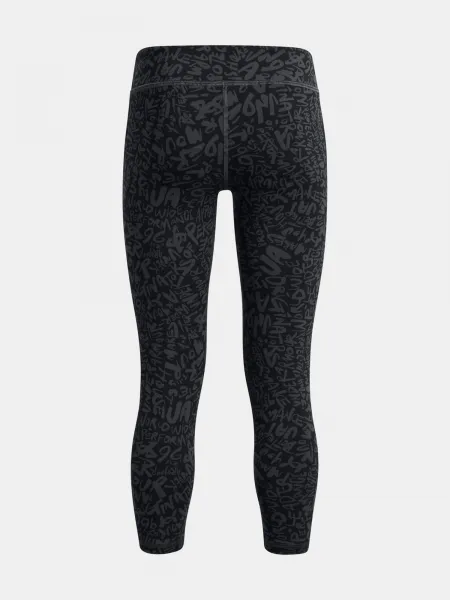 Tmavosivé dievčenské vzorované športovné legíny Under Armour Motion