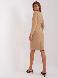 Tmavobéžové mikiny so zapínaním na zips