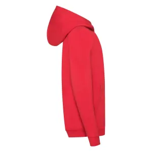 Red children's hoodie Fruit of the Loom